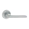 Radmore Lever On Rose Door Handles - Satin Chrome