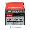 00082CCAZS_w3 Picture of Timco Self-Tapping Screws - 8 x 2 - PZ - Countersunk - Zinc in box with screw by side