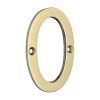 Timco Door Numeral 0 - Polished Brass 81mm - 200022