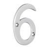 Timco Door Numeral 6 - Polished Chrome 75mm - 200051