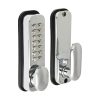 Push Button Digital Lock - Polished Chrome - 142 x 41
