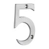 Timco Door Numeral 5 - Satin Chrome 75mm - 200097