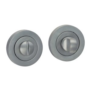 Bathroom Thumb Turn And Release - Satin Chrome - 51mm - Blister Pack of 1 - 200172