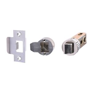Quick Fit Round Tubular Latch - Nickel 64 case / 45 backset