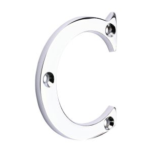 Door Letter C - Polished Chrome - 65mm - TIMpac of 1 - 200303P