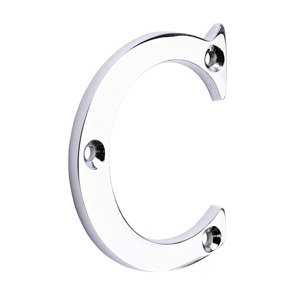 Door Letter C - Polished Chrome - 65mm