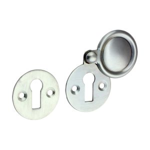 Pair of Traditional Pattern Escutcheon - Satin Chrome - 32mm - Bag of 2 - 200348