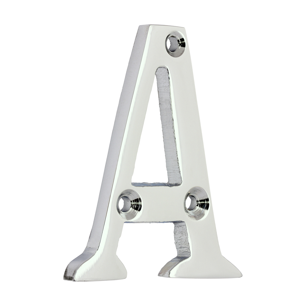 Timco Door Letter A - Polished Chrome 60mm - 200370