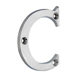 Door Letter C - Satin Chrome - 65mm - TIMpac of 1 - 200386P