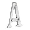 Door Letter A - Satin Chrome - 60mm