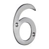 Timco Door Numeral 6 - Satin Chrome 75mm - 200504