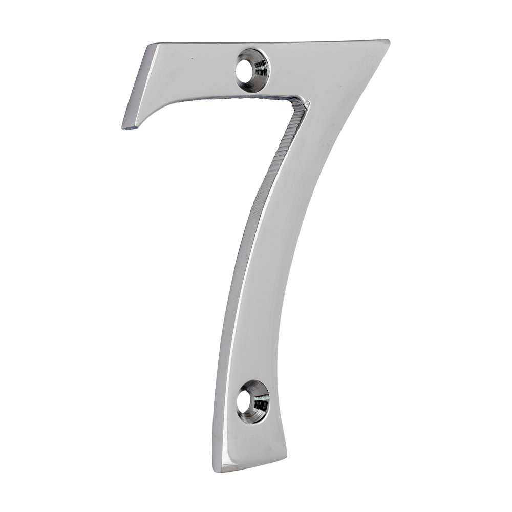 200709_w1 Timco Door Numeral 7 - Polished Chrome 75mm - 200709