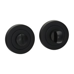 Bathroom Thumb Turn And Release - Matt Black - 51mm - Blister Pack of 1 - 200850