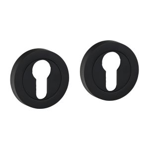 Euro Profile Escutcheon - Matt Black - 51mm - Blister Pack of 2 - 200880