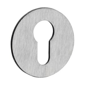 Euro Profile Self-Adhesive Escutcheon - Round - Satin Stainless Steel - 52mm - Bag of 1 - 200940