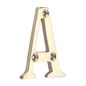 Door Letter A - Polished Brass - 60mm - TIMpac of 1 - 200947P