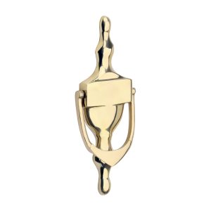 Timco Urn Pattern Door Knocker - Polished Brass 166 x 60