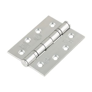 Timco Grade 13 Fire Door Hinges - Polished Stainless Steel - 101 x 76 x 3 - Box of 3 - 334444