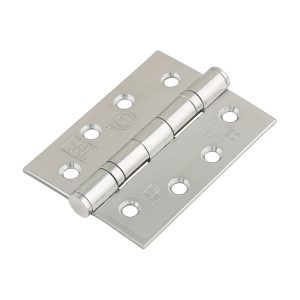 Timco Grade 13 Fire Door Hinges - Polished Stainless Steel - 101 x 76 x 3 - Box of 2 - 334457