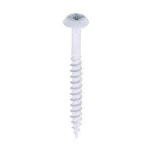 Rainwater Screws - PZ - Low Profile Pan - Exterior - White - 4.0 x 40 - Box of 300 - 40040CLARWBX