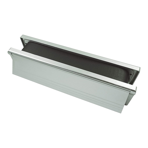 Timco Intumescent Letterbox - Satin Anodised Aluminium - Silver Frame - 305 x 70