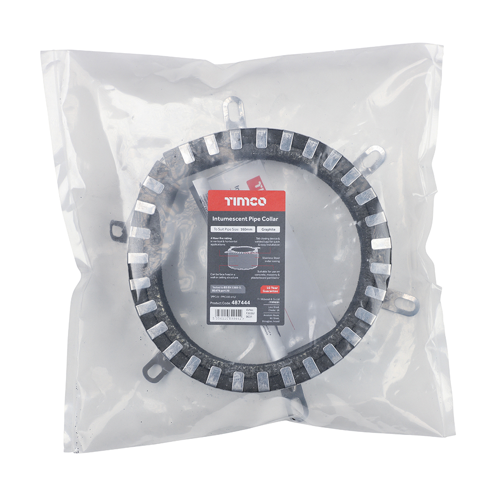 Intumescent Pipe Collar Pipe Size 160mm in bag