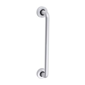 D Shaped Pull Handle On Rose - Satin Anodised Aluminium - 305 x 19