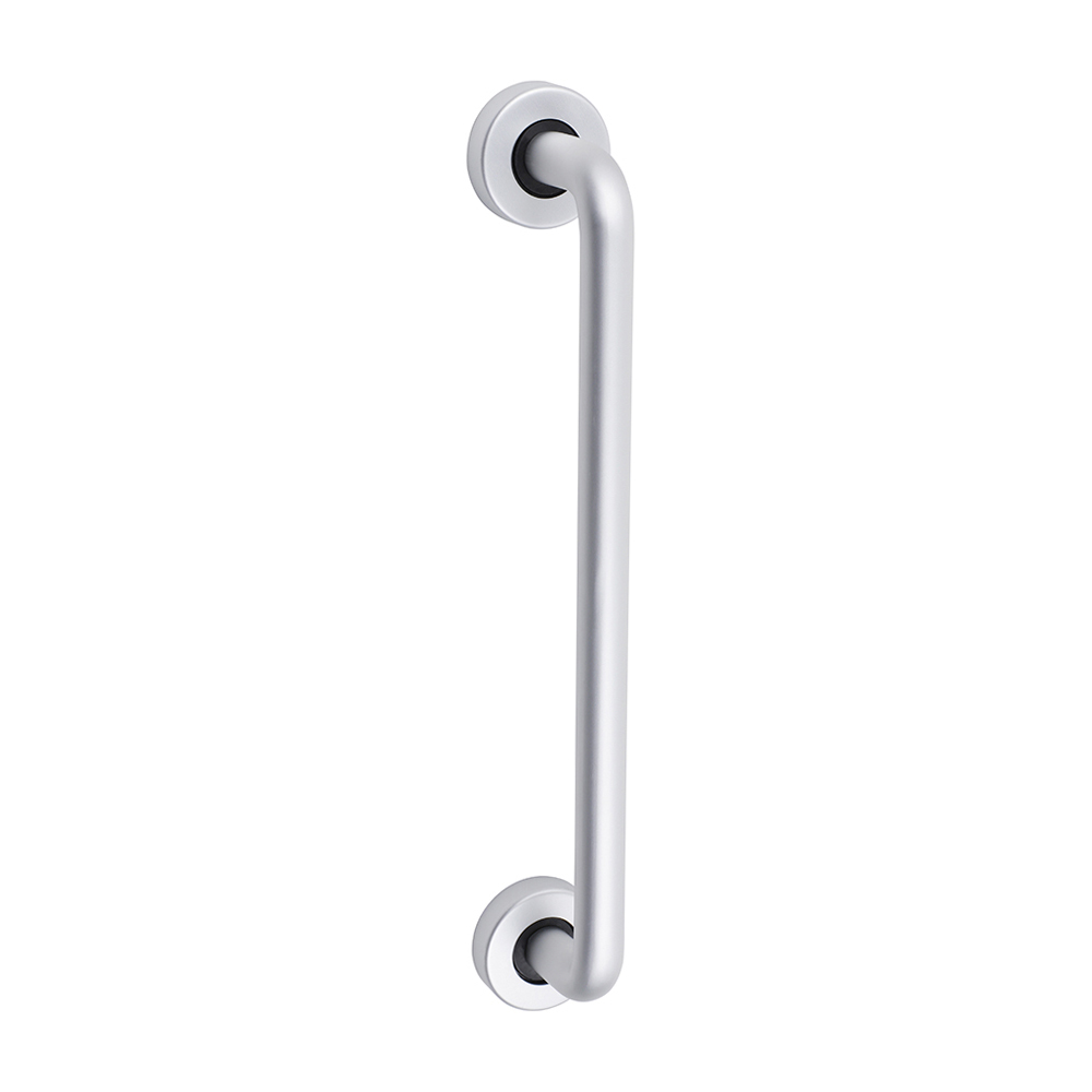D Shaped Pull Handle On Rose - Satin Anodised Aluminium - 305 x 19 - TIMbag