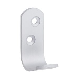 Single Robe Hook - Satin Anodised Aluminium - 47 x 19 - Bag of 2 - 725142BX