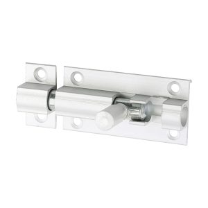 Straight Barrel Bolt - Satin Aluminium 50 x 25