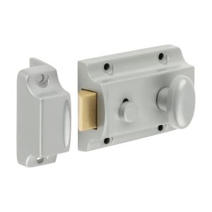 Traditional Nightlatch - Silver - 91 case / 60 backset