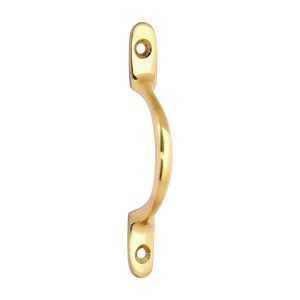 Traditional Pattern Sash Pull Handle - Polished Brass - 100mm - TIMpac of 1 - 949014P