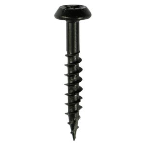 Timco Rainwater Screws - PZ - Low Profile Pan - Exterior - Black - 5.0 x 25 - Box of 400 - 50025CLARBBX
