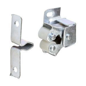 Timco Double Roller Catches - Zinc - 28 x 32 x 1 - Bag of 50 - DRBG